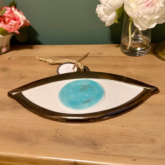 Ceramic Evil Eye Wall Hanging Bella Grace Interiors Protection Dec - Picture 4 of 6